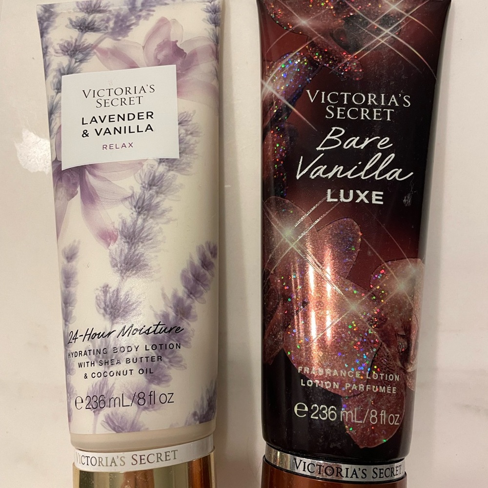 Victoria's Secret Lavender & Vanilla and Bare Vanilla Luxe Body Lotion Duo